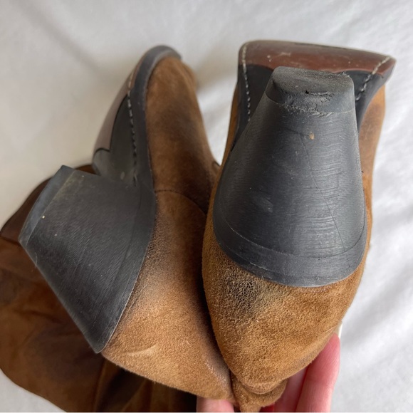 DINGO Suede Soft Leather Slouch Cowgirl Boots - Picture 12 of 17